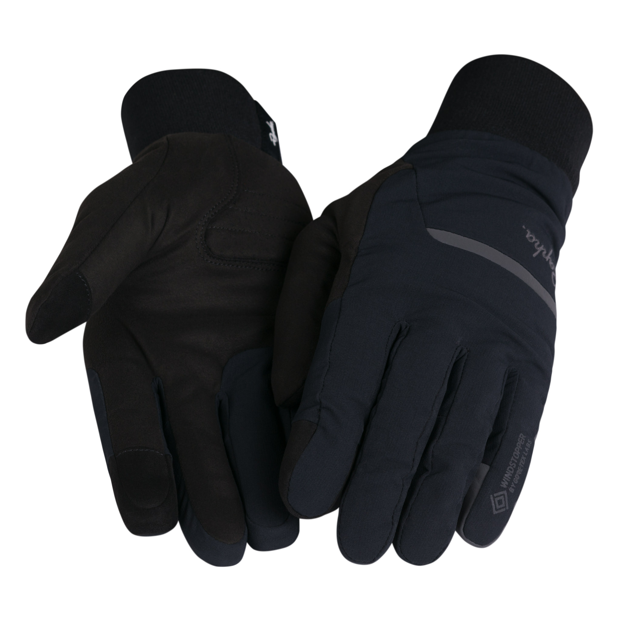 Windstopper Insulated Gloves Black/Grey Reflective