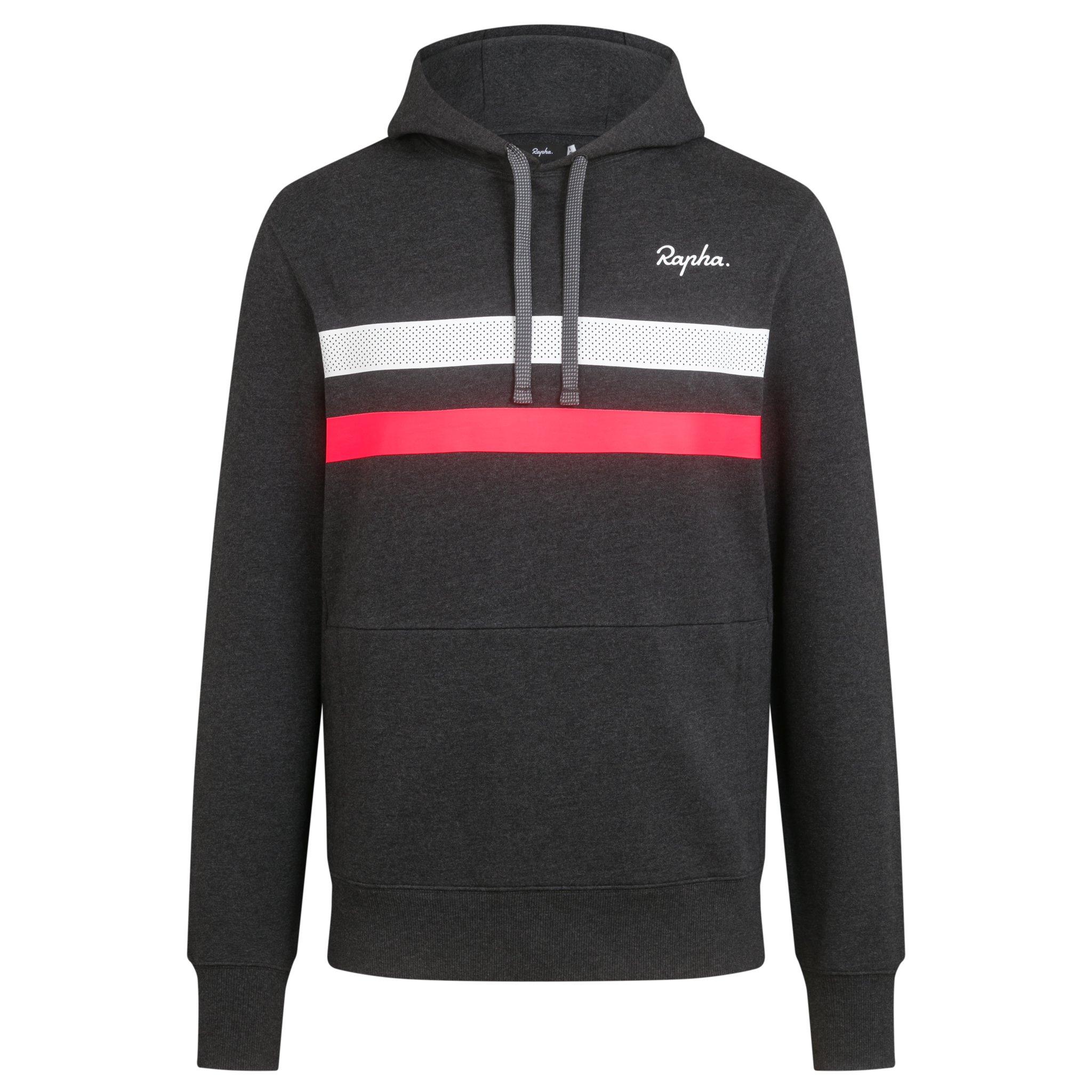 Men's Brevet Hoodie Grey/White/High-Vis Pink
