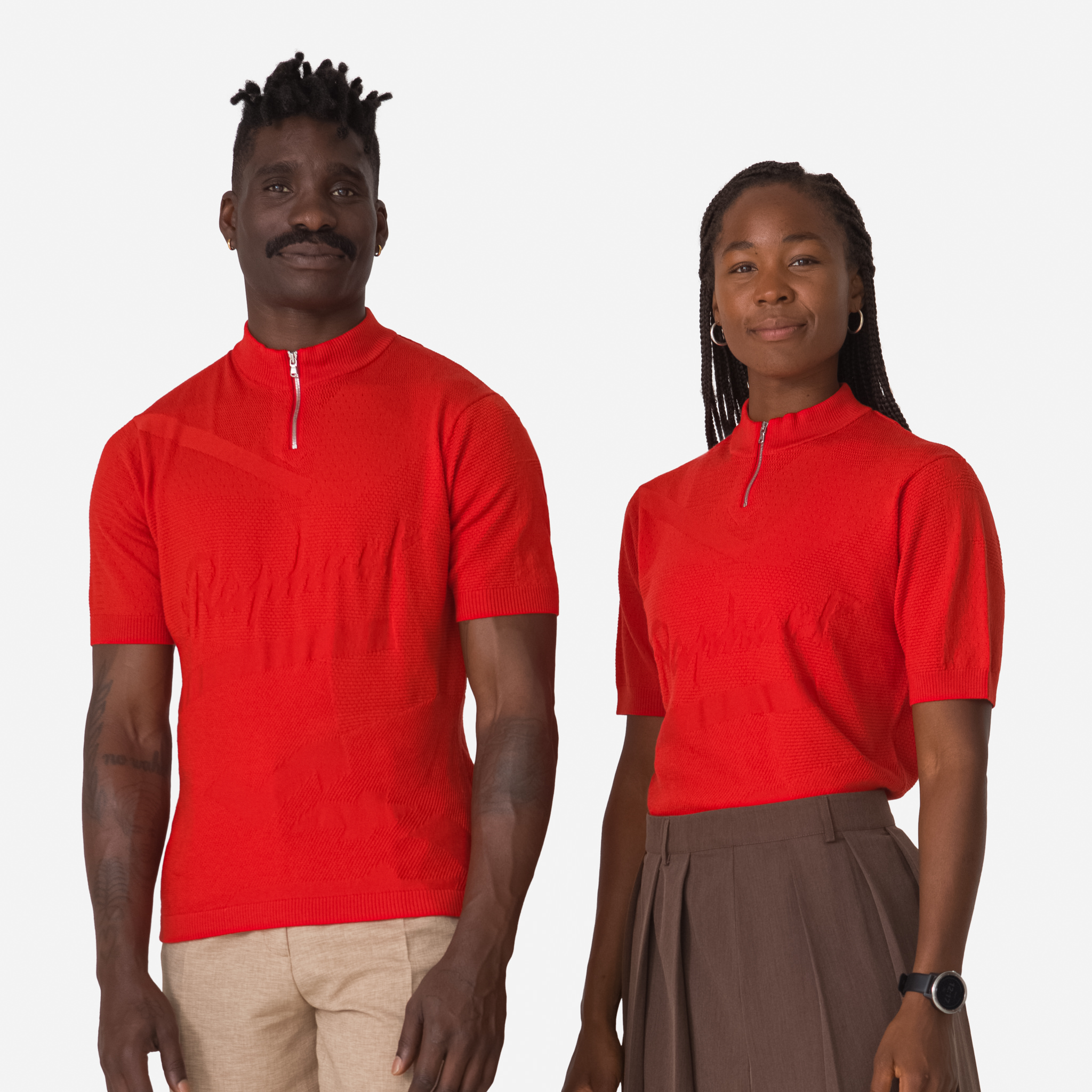 Men's St Raphael Quarter Zip Knit Red
