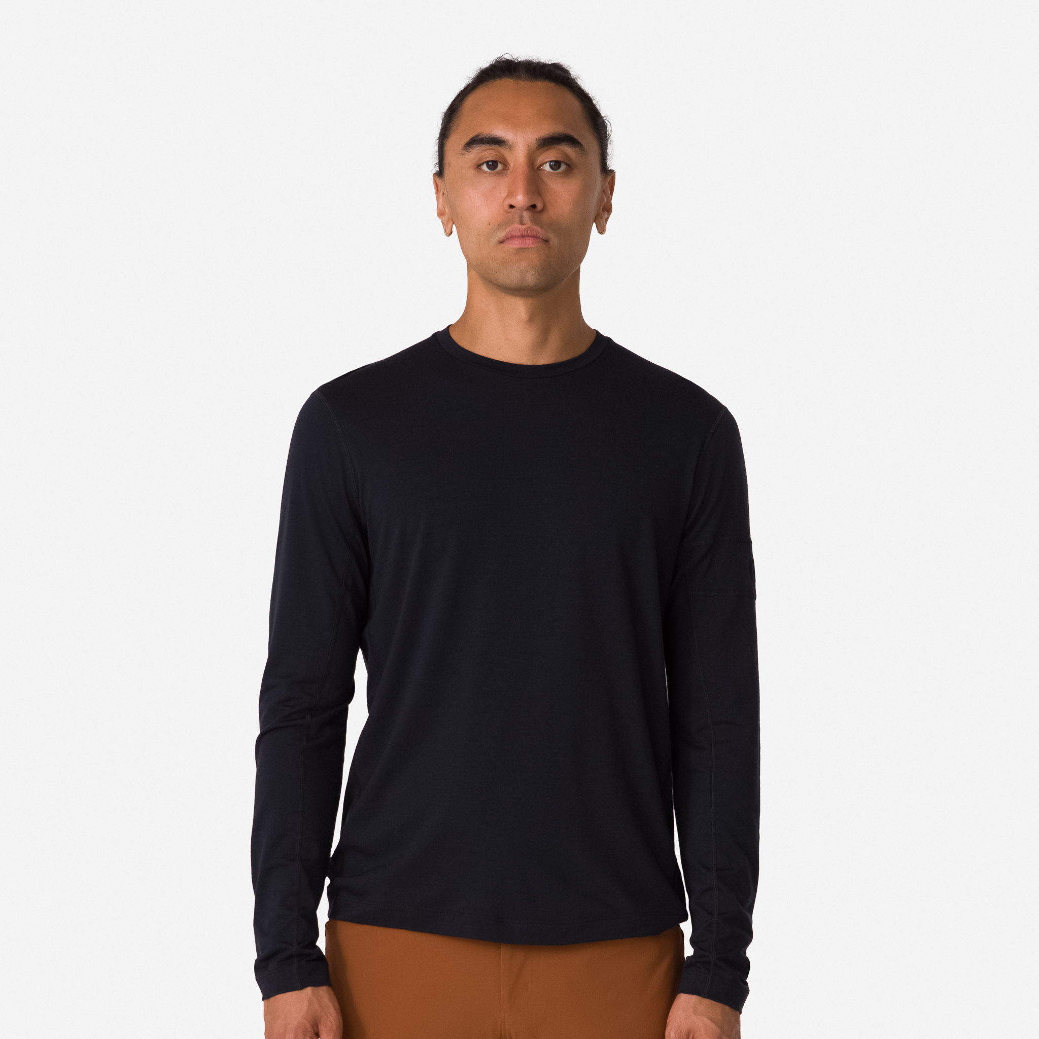 Men's Merino Long Sleeve T-Shirt Black/Black