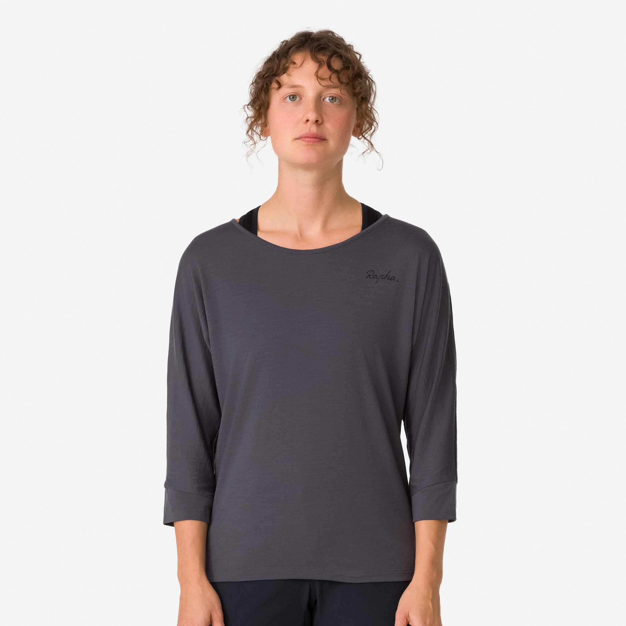 1303-Women-apos-s-Trail-Merino-3-4-Sleeve-Top-Dark-Grey-Black-3.jpg Women's Trail Merino 3/4 Sleeve Top Dark Grey/Black