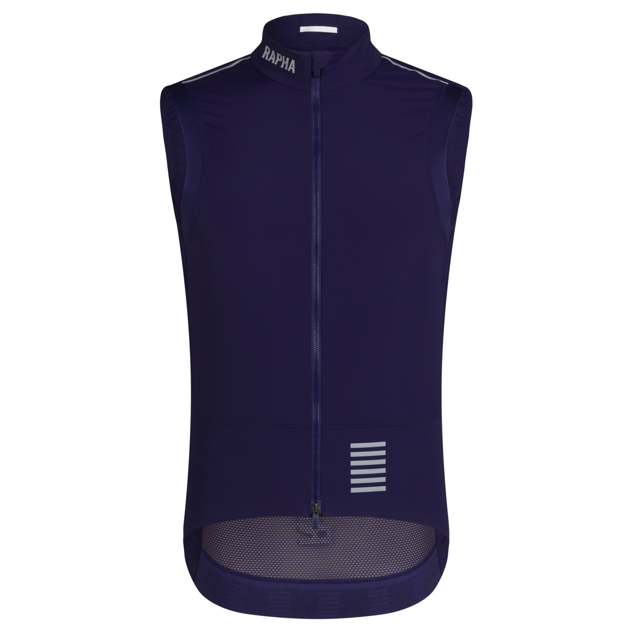 Men's Pro Team Lightweight Gilet Navy Purple / Silver Reflective