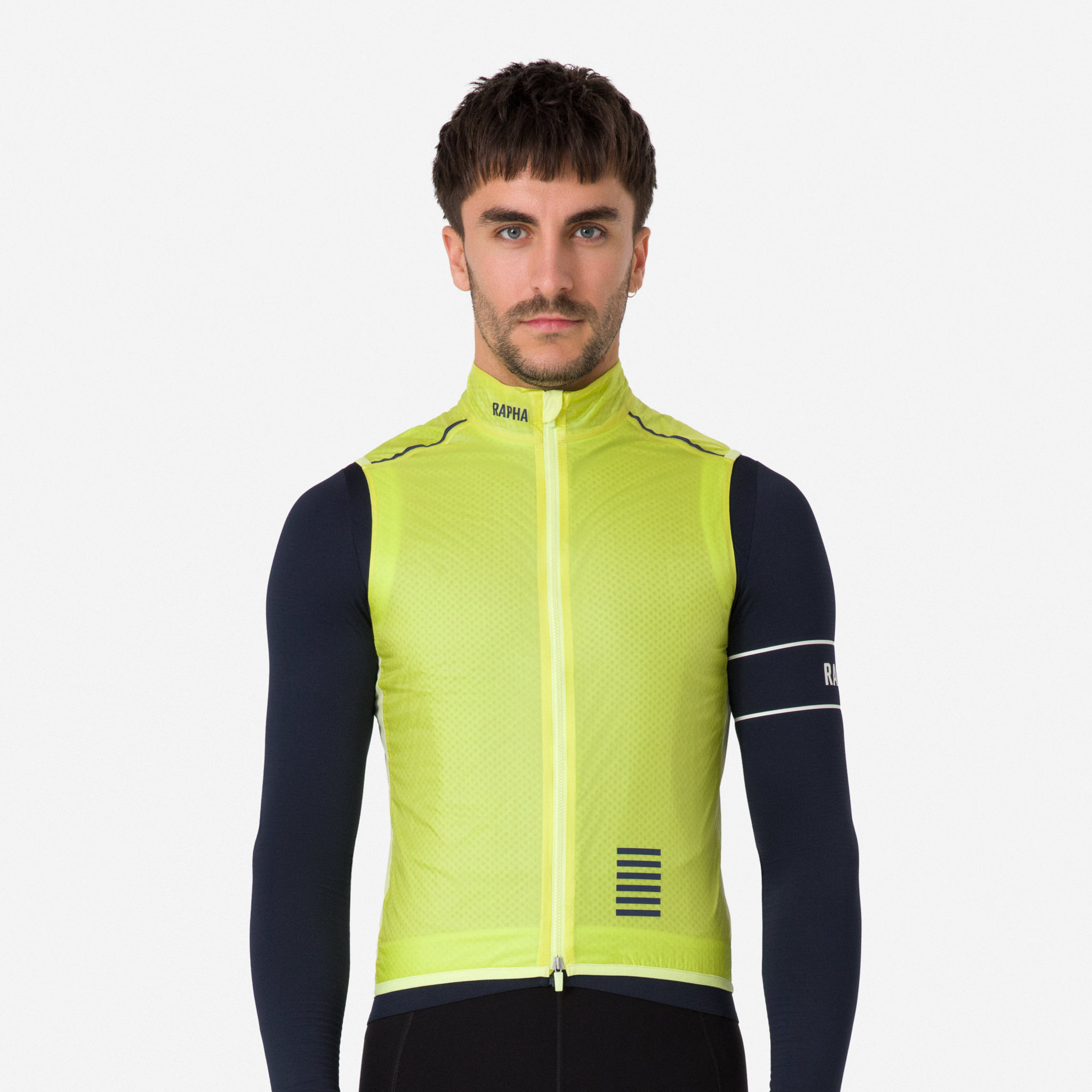 Men's Pro Team Insulated Gilet Lime Green/Dark Navy
