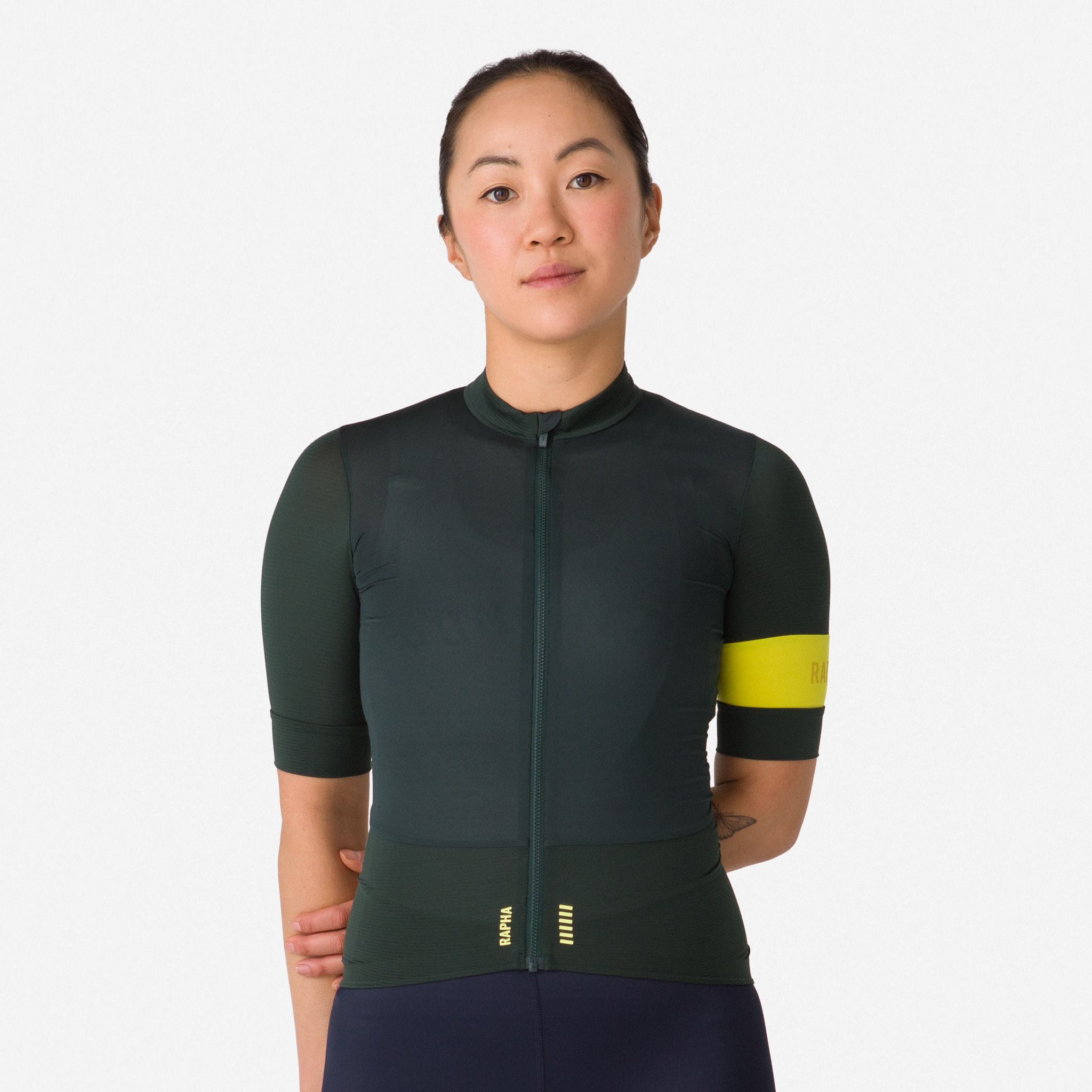 Women's Pro Team Jersey Dark Grey/Chartreuse