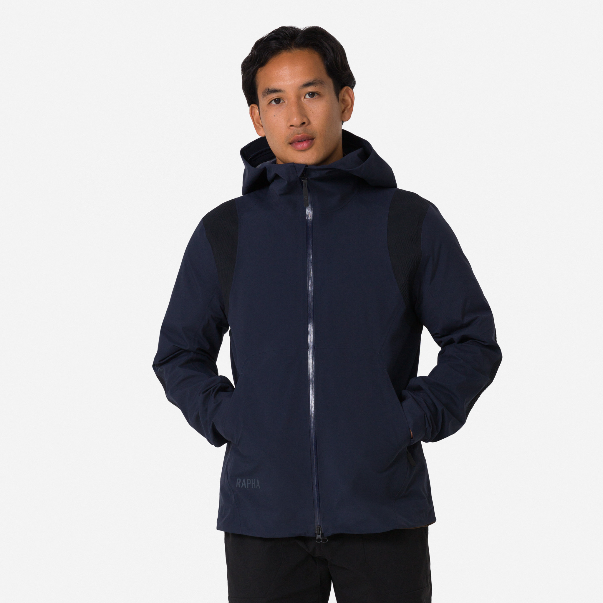 Men's Gore-Tex Rain Coat Dark Navy / Black