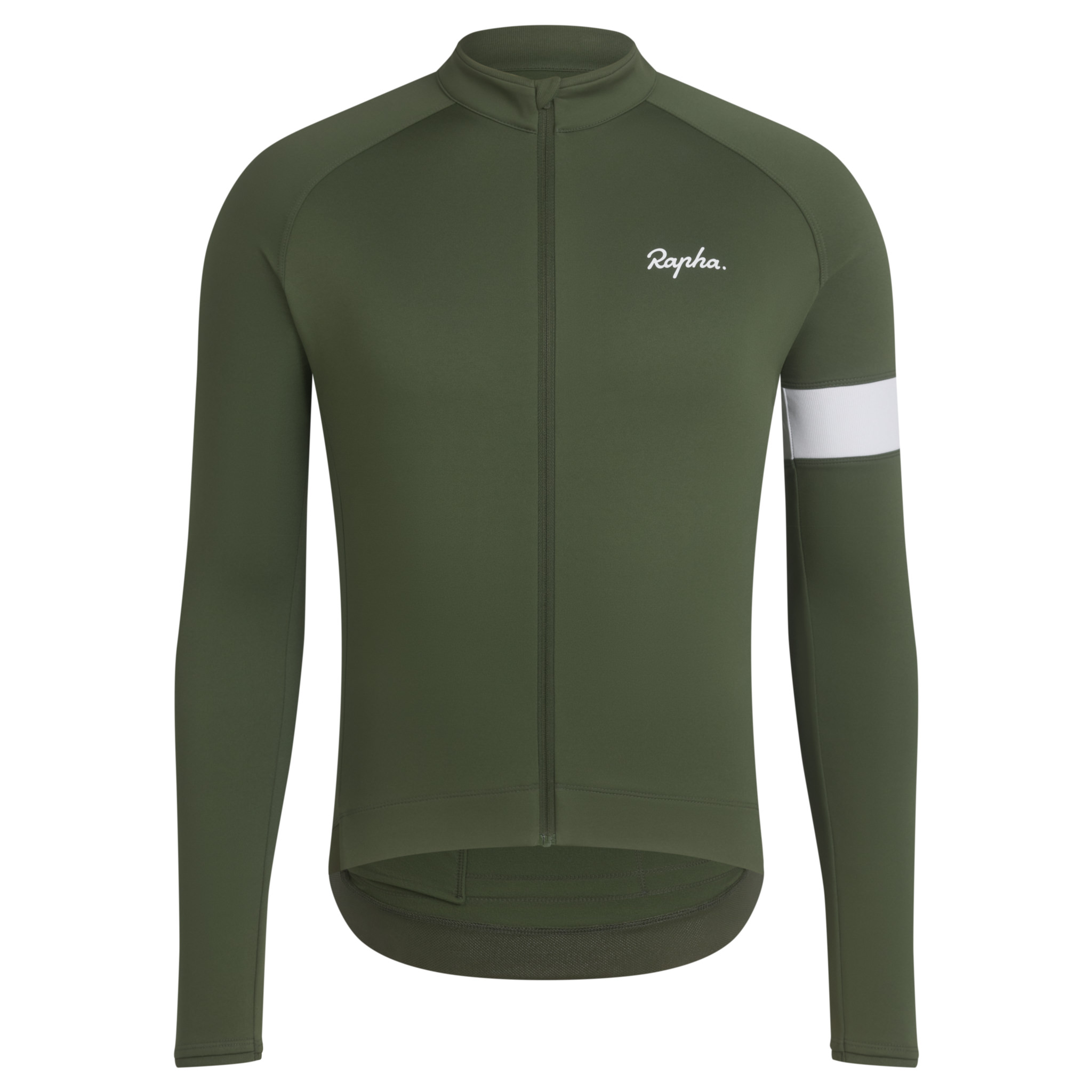 Men's Long Sleeve Core Jersey Deep Olive Green/White