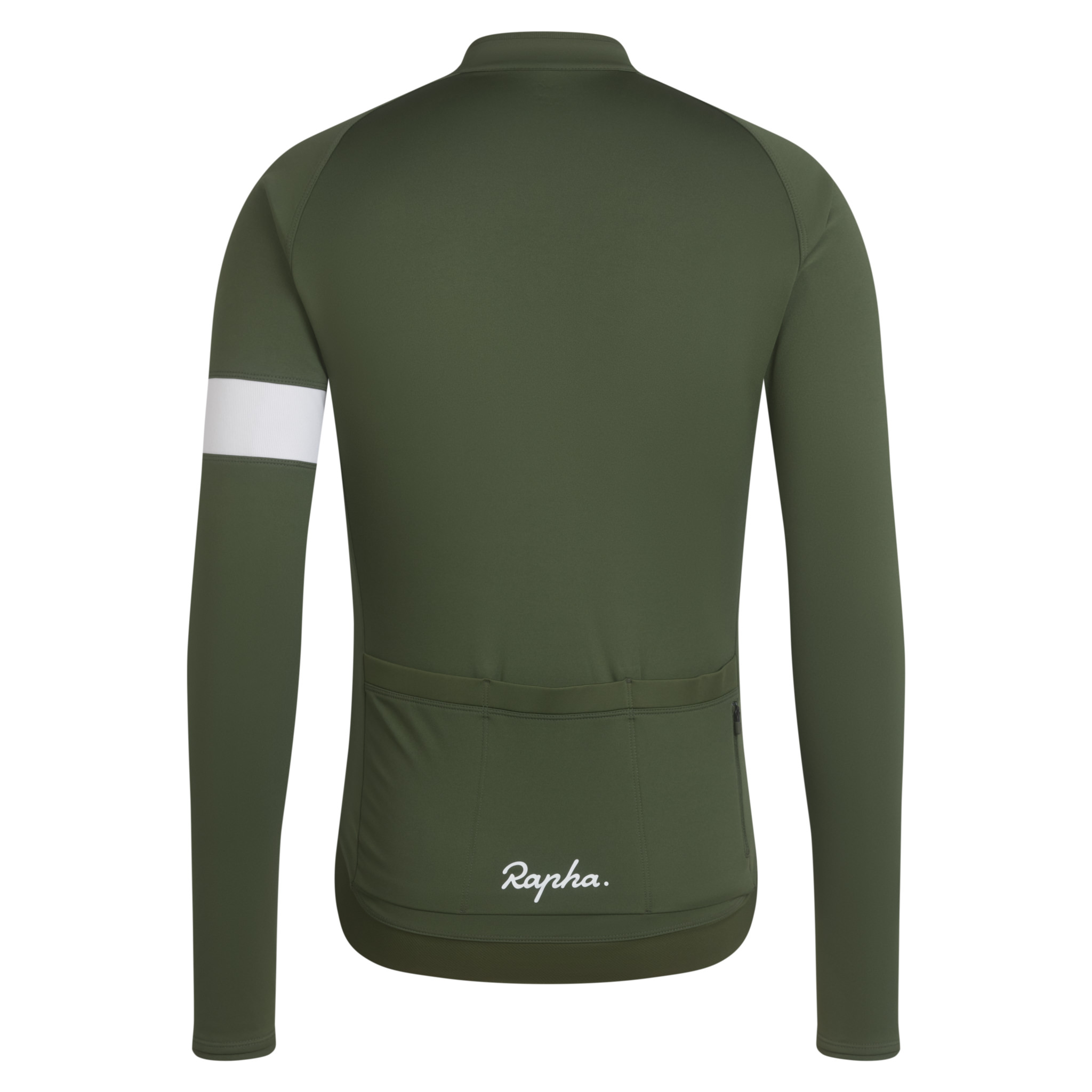 Men's Long Sleeve Core Jersey Deep Olive Green/White