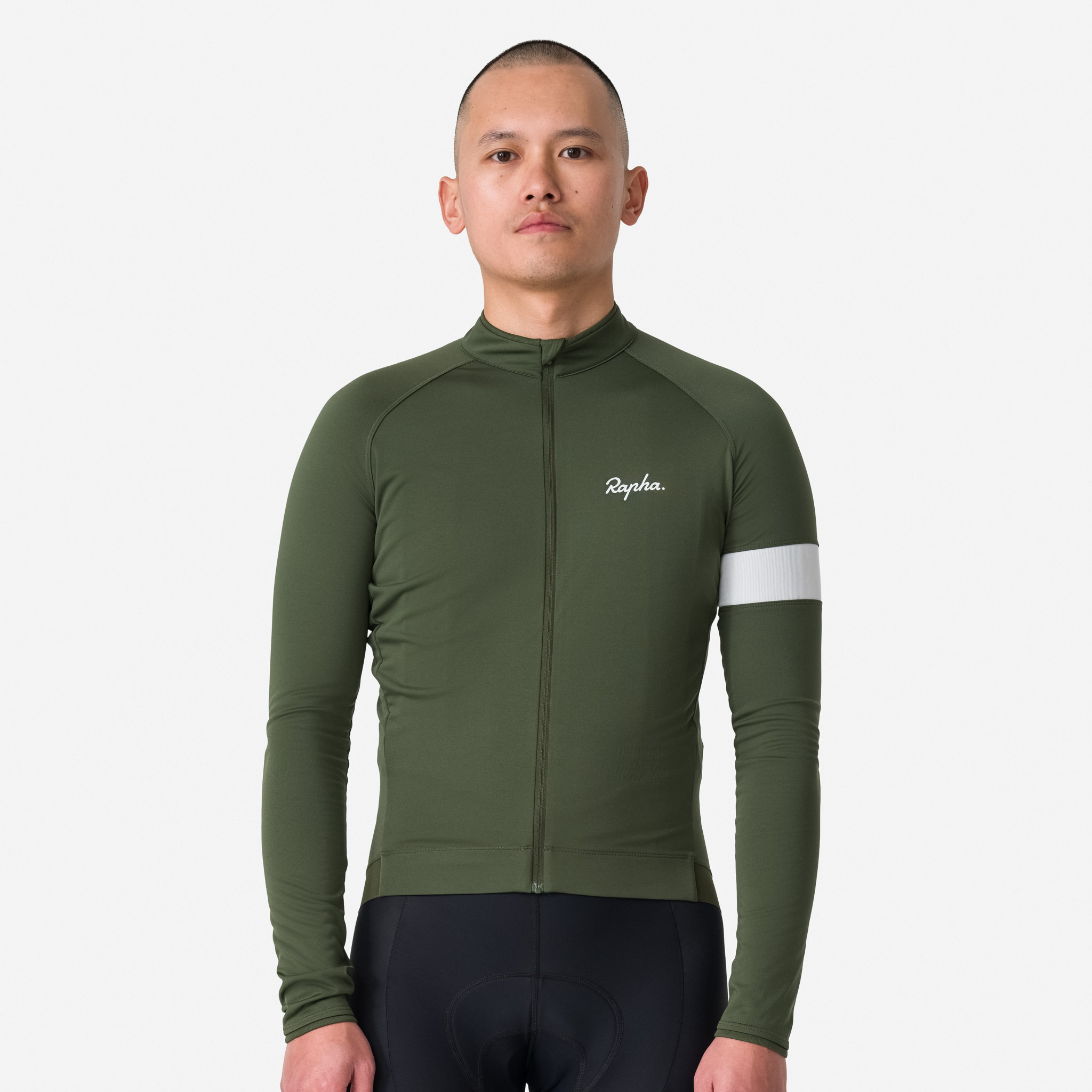 2129-Men-apos-s-Long-Sleeve-Core-Jersey-Deep-Olive-Green-White-3.jpg Men's Long Sleeve Core Jersey Deep Olive Green/White