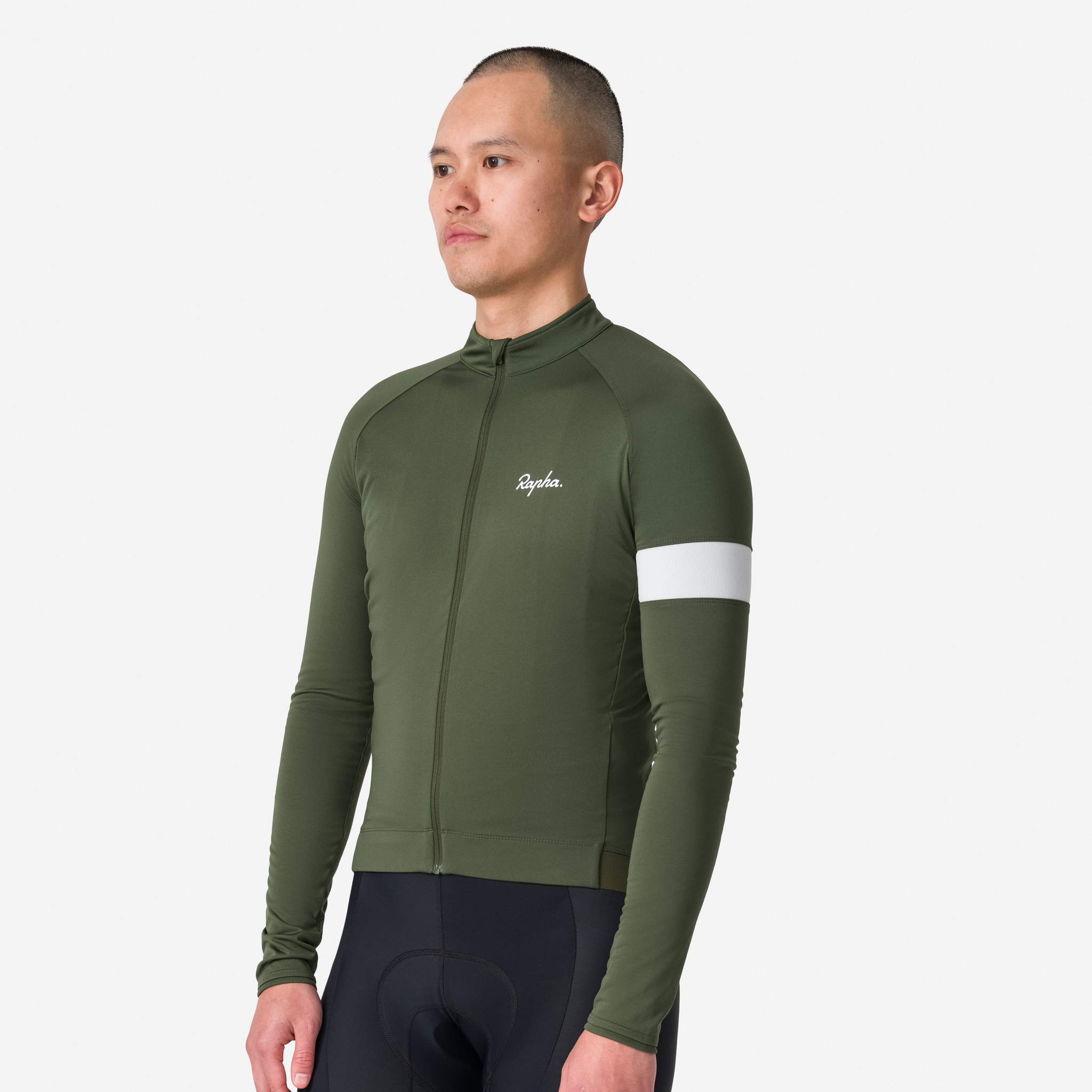 2129-Men-apos-s-Long-Sleeve-Core-Jersey-Deep-Olive-Green-White-4.jpg Men's Long Sleeve Core Jersey Deep Olive Green/White
