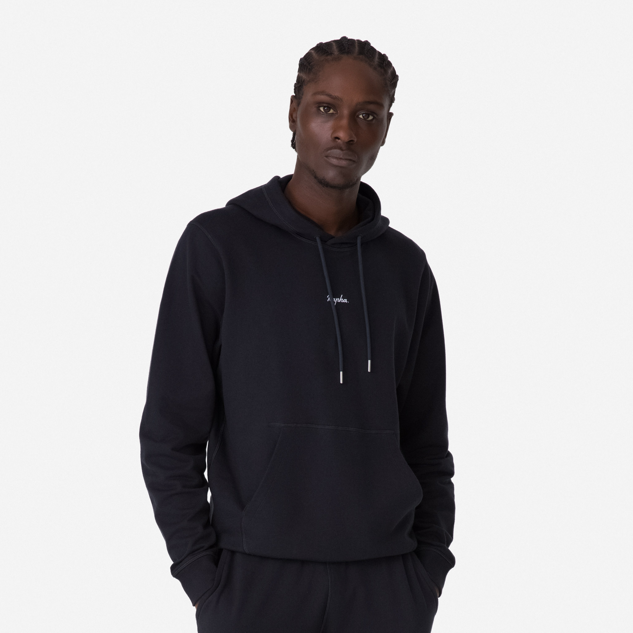 Men's Cotton Hoodie Black/White