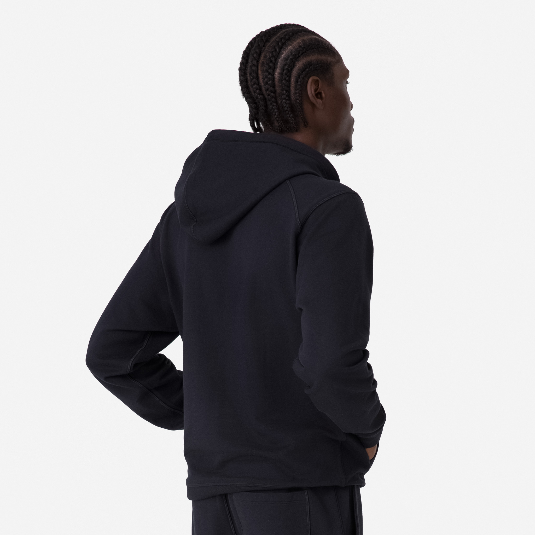 Men's Cotton Hoodie Black/White