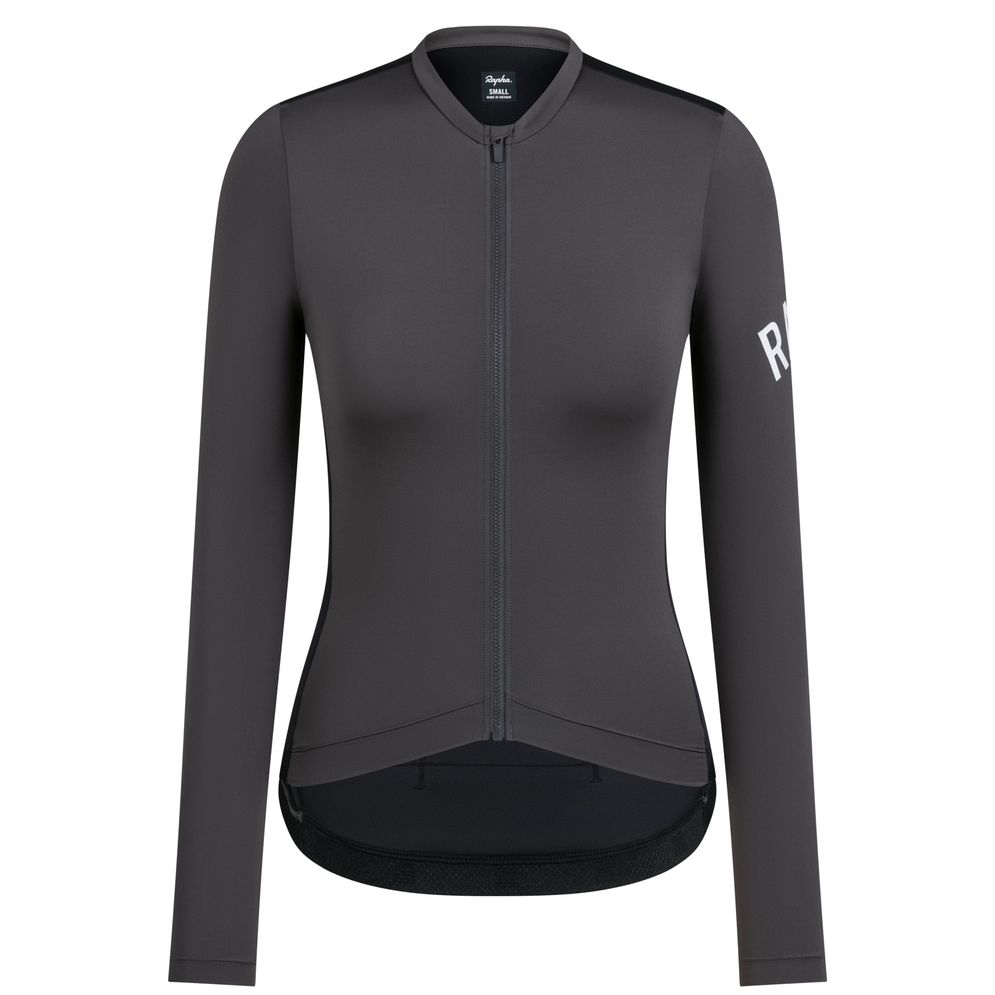 Women's Pro Team Long Sleeve Lightweight Jersey Dark Grey/Black