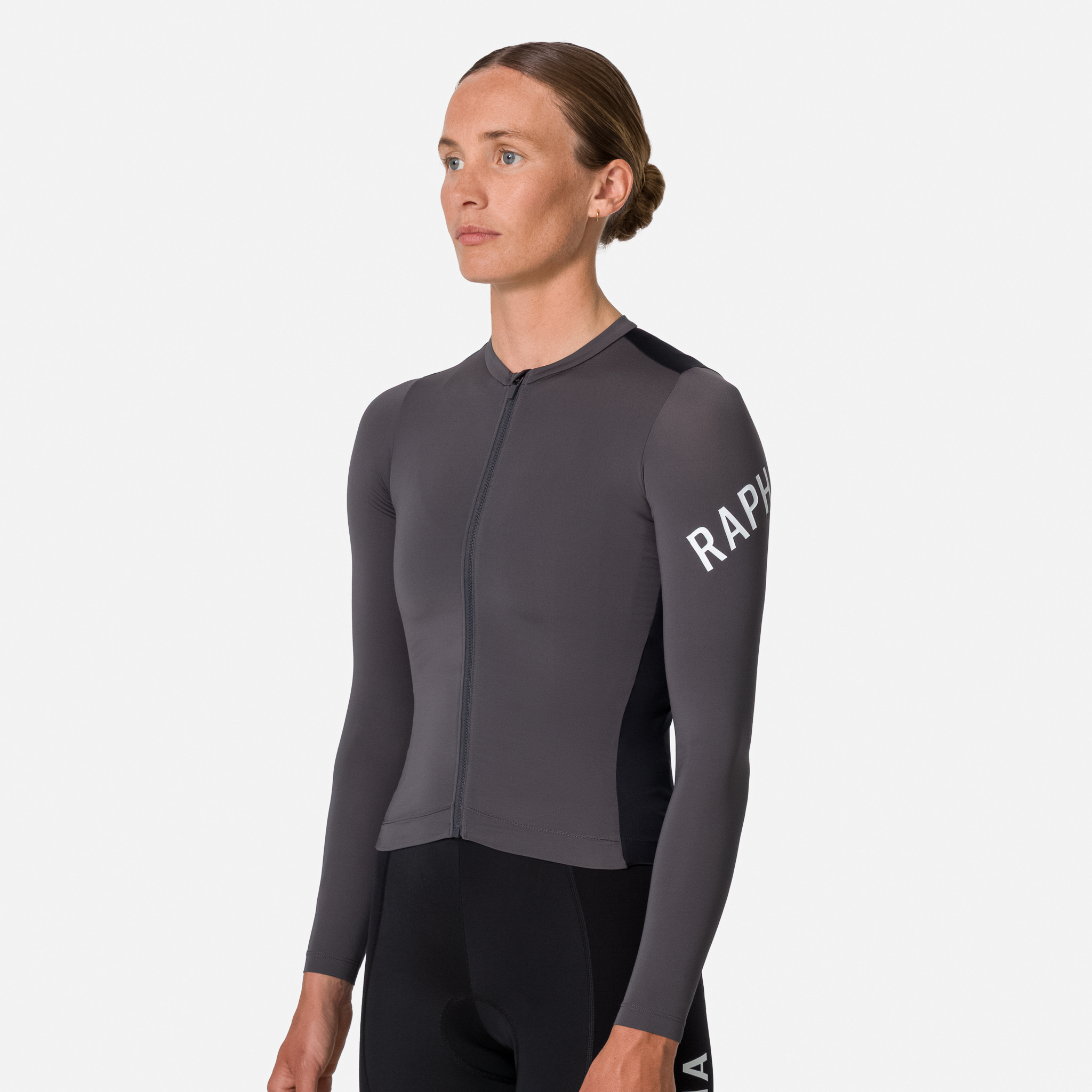 2744-Women-apos-s-Pro-Team-Long-Sleeve-Lightweight-Jersey-Dark-Grey-Black-4.jpg Women's Pro Team Long Sleeve Lightweight Jersey Dark Grey/Black