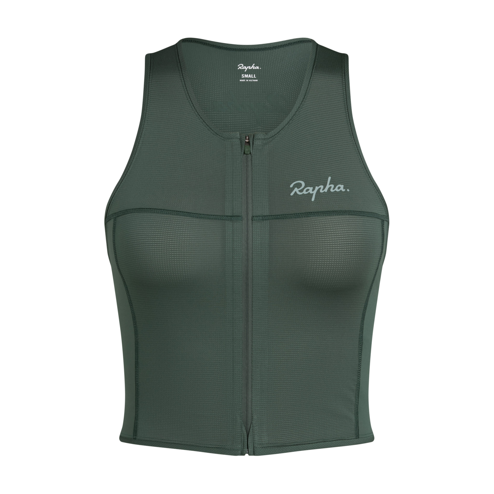 Women's Cropped Zip Tank Bottle Green/Bottle Green Reflective