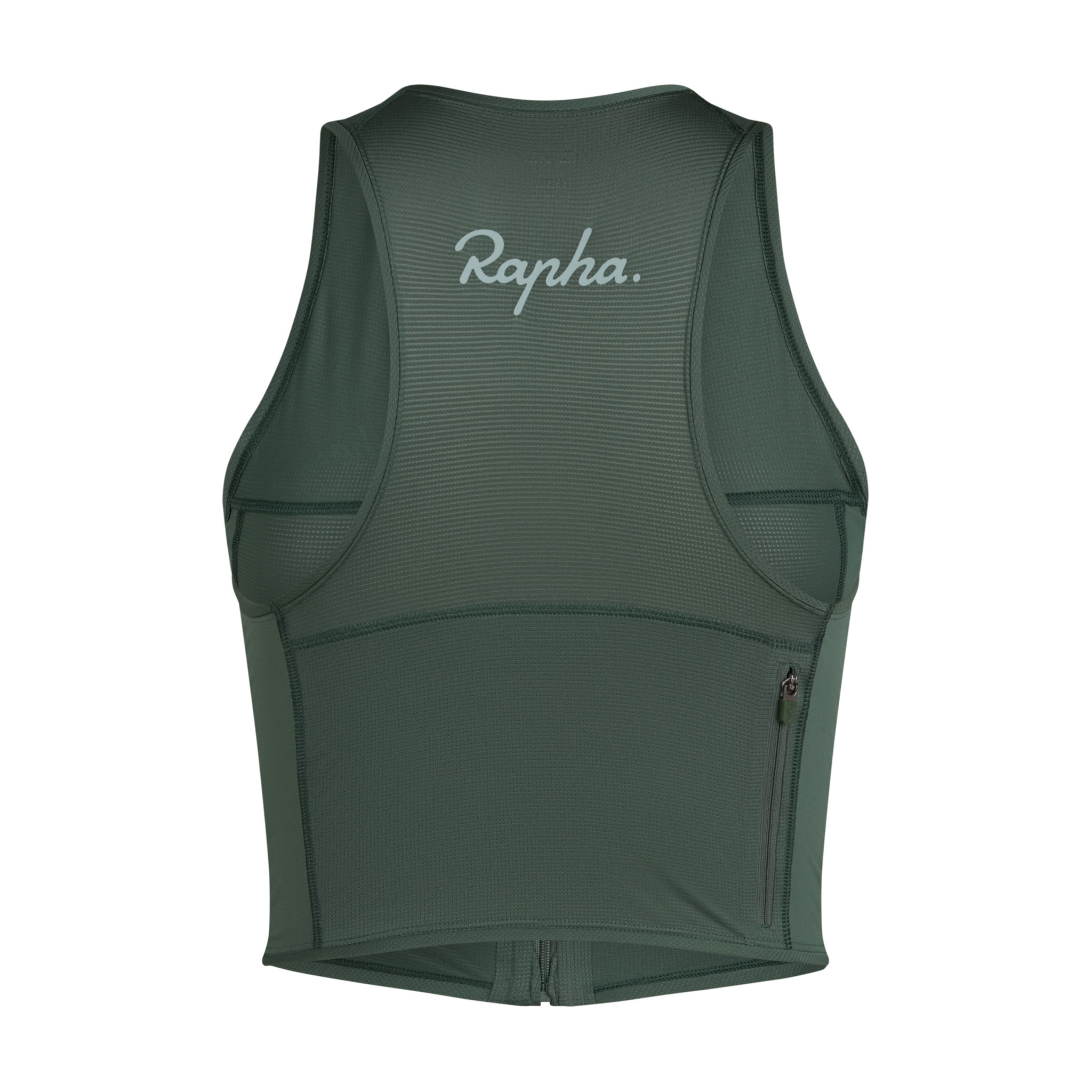 Women's Cropped Zip Tank Bottle Green/Bottle Green Reflective
