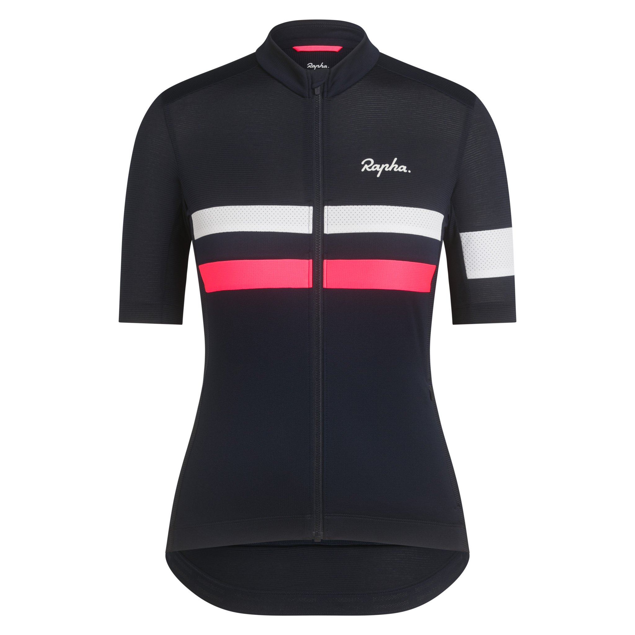 Women's Brevet Lightweight Jersey Dark Navy/High-Vis Pink/White