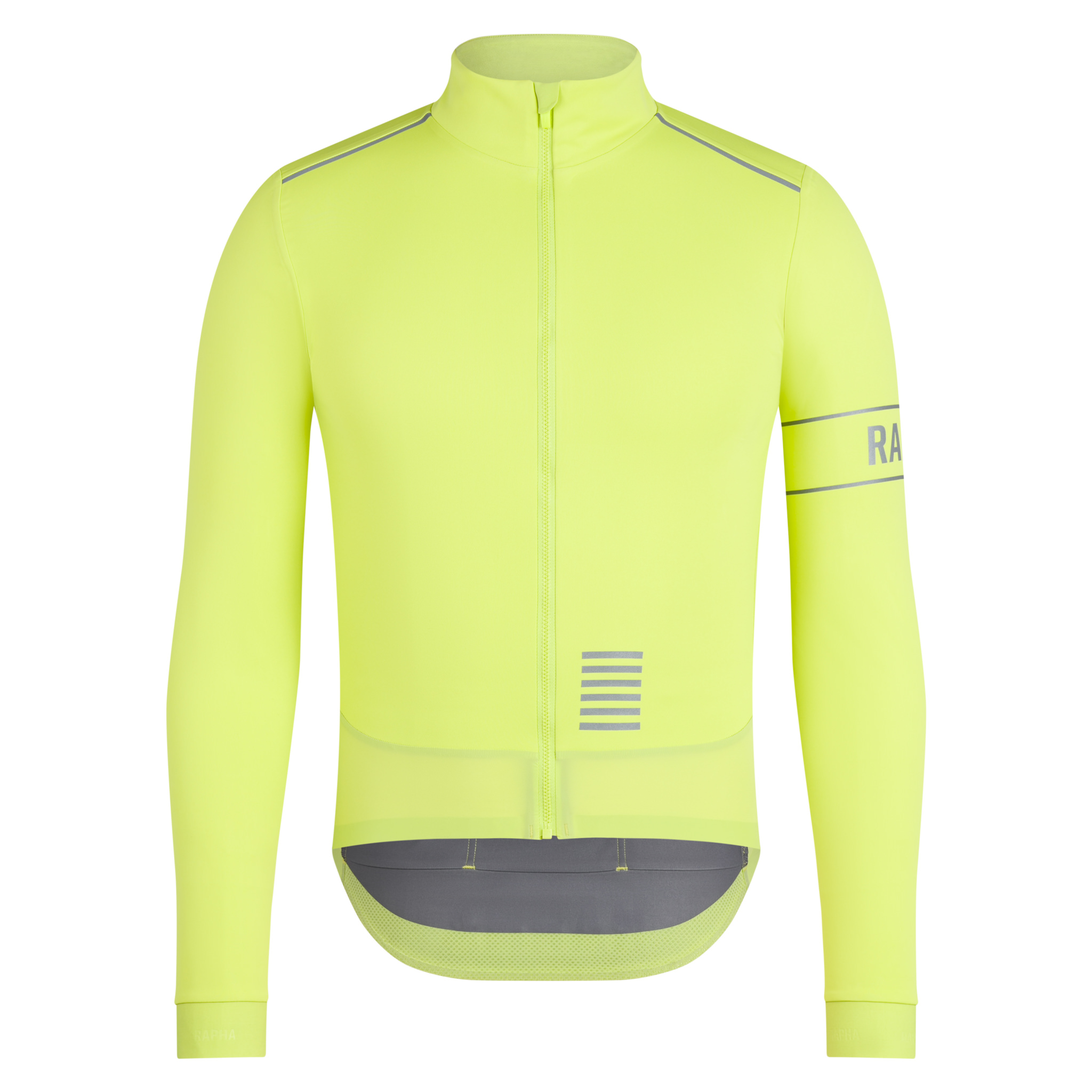 Men's Pro Team Long Sleeve Windstopper Jersey Bright Lime/Silver Reflective