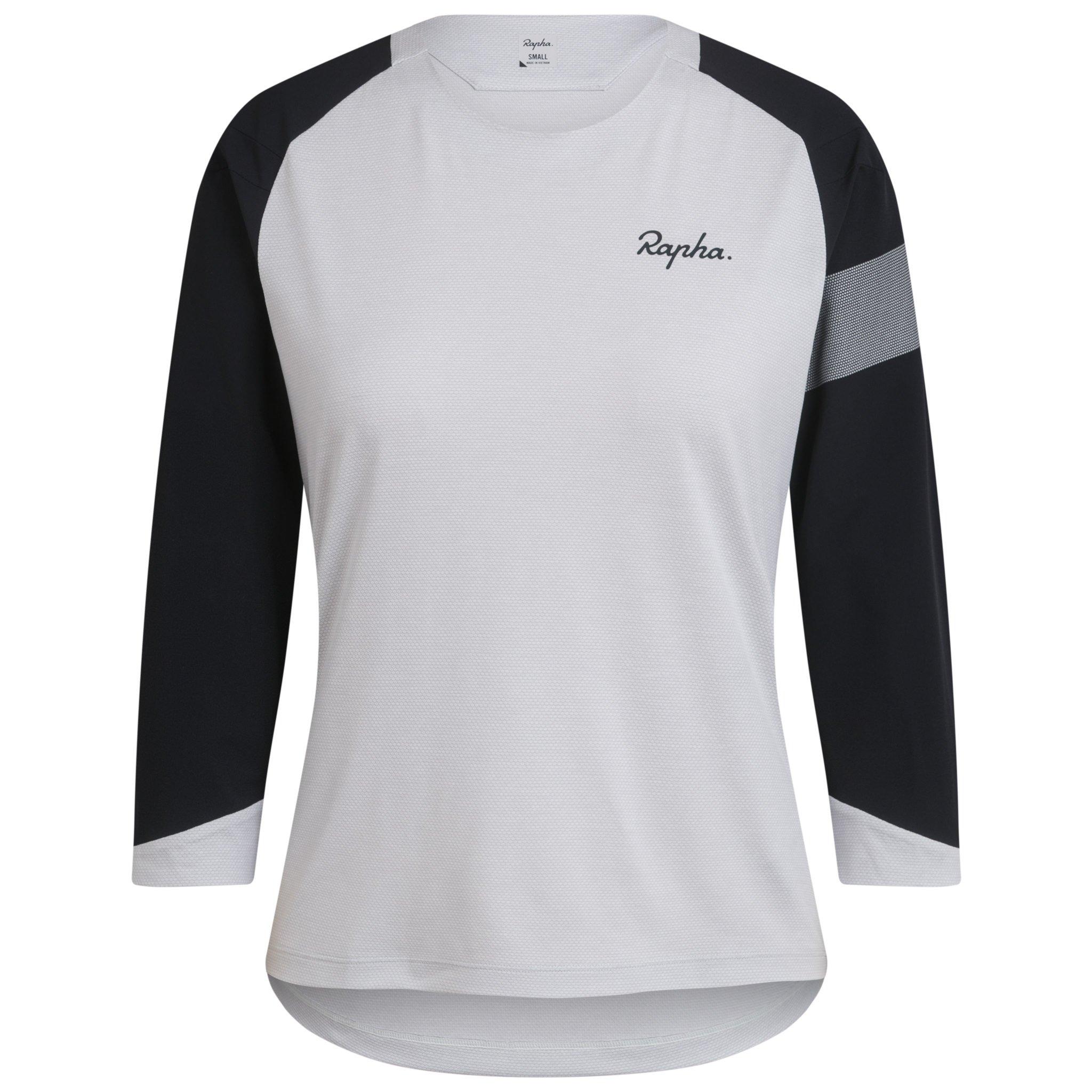 3842-Women-apos-s-Trail-3-4-Sleeve-Jersey-Light-Grey-Black-1.jpg Women's Trail 3/4 Sleeve Jersey Light Grey/Black