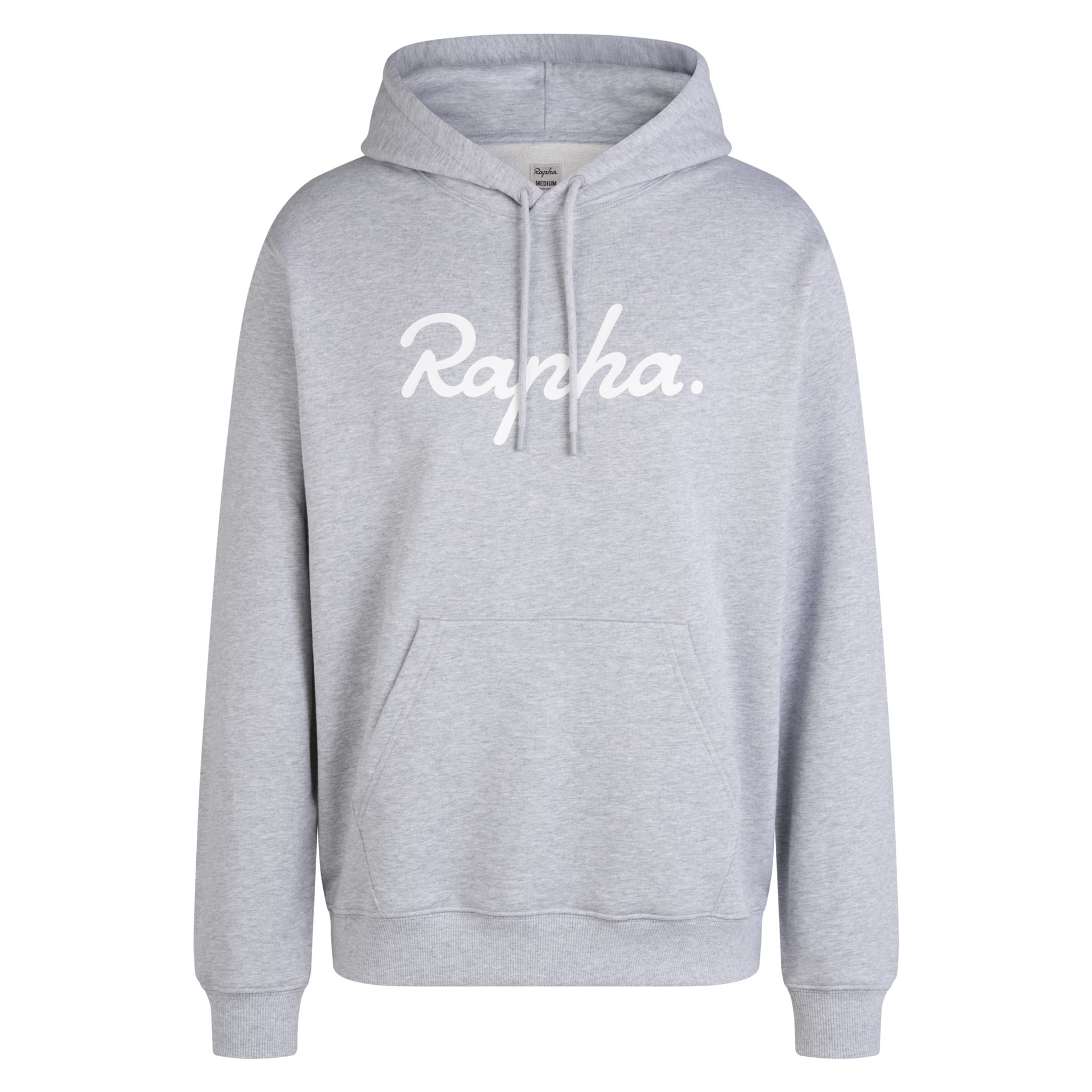 Men's Cotton Hoodie - Large Logo II Grey/White