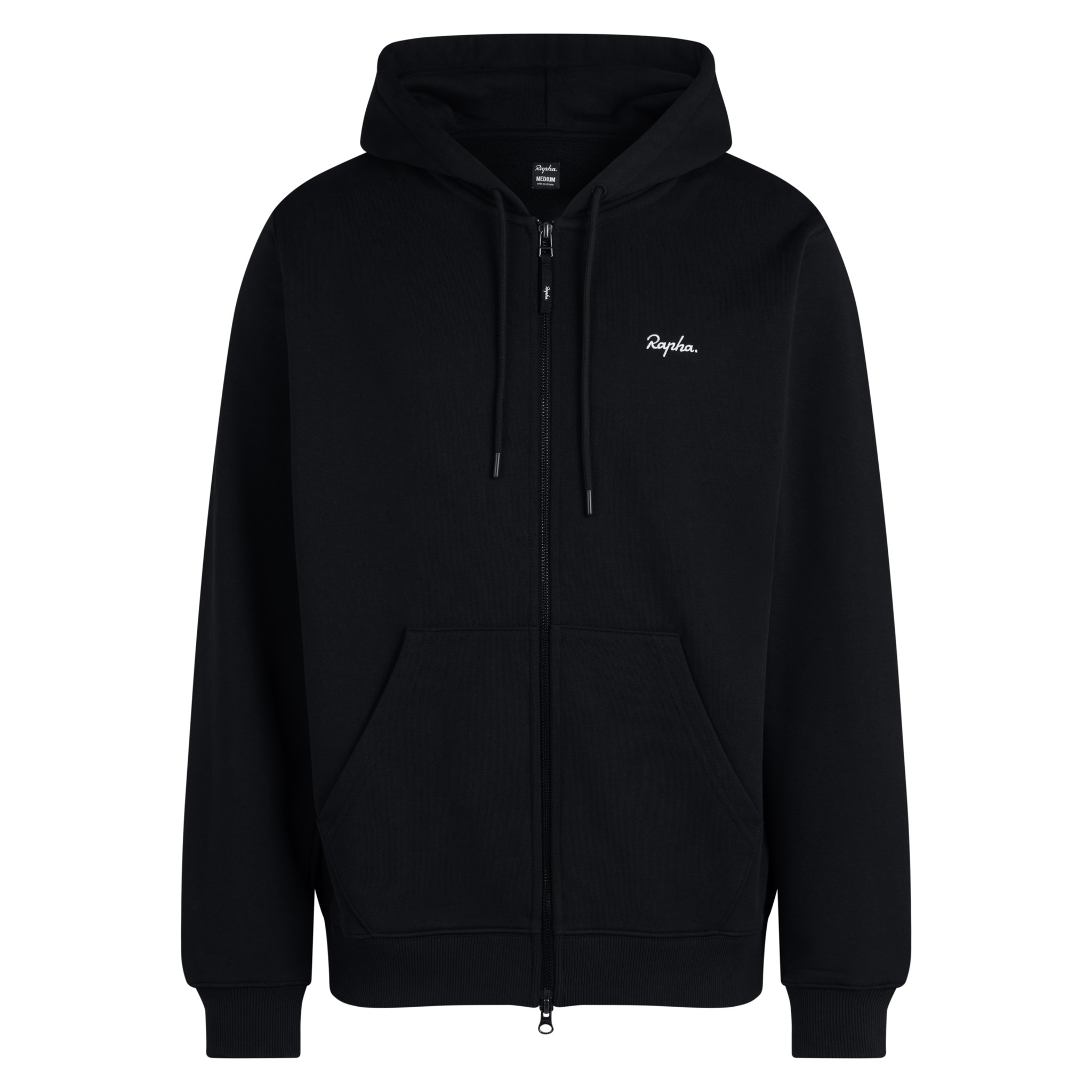 Men's Cotton Zip Hoodie Black / White