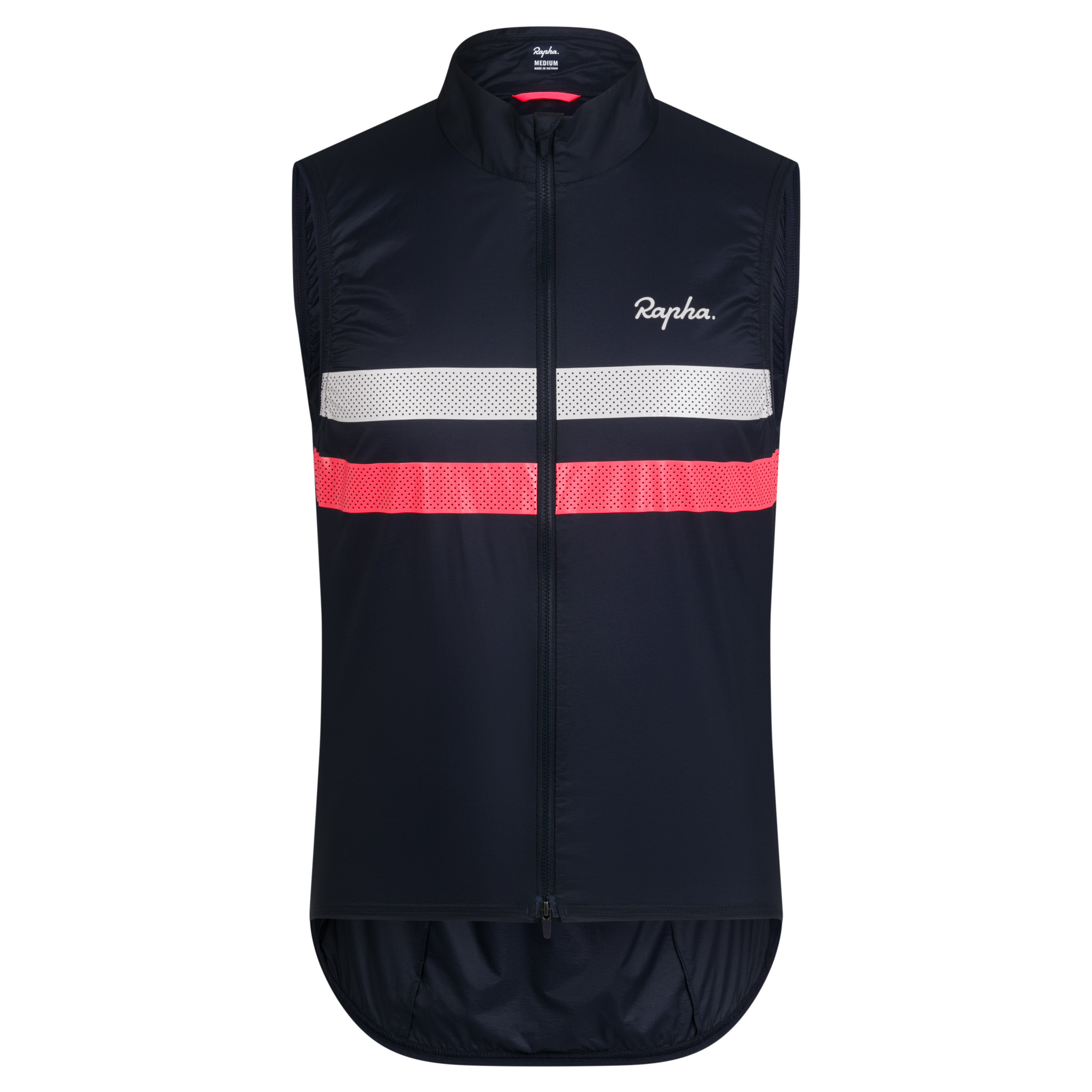 Men's Brevet Gilet Dark Navy/Hi-Vis Pink