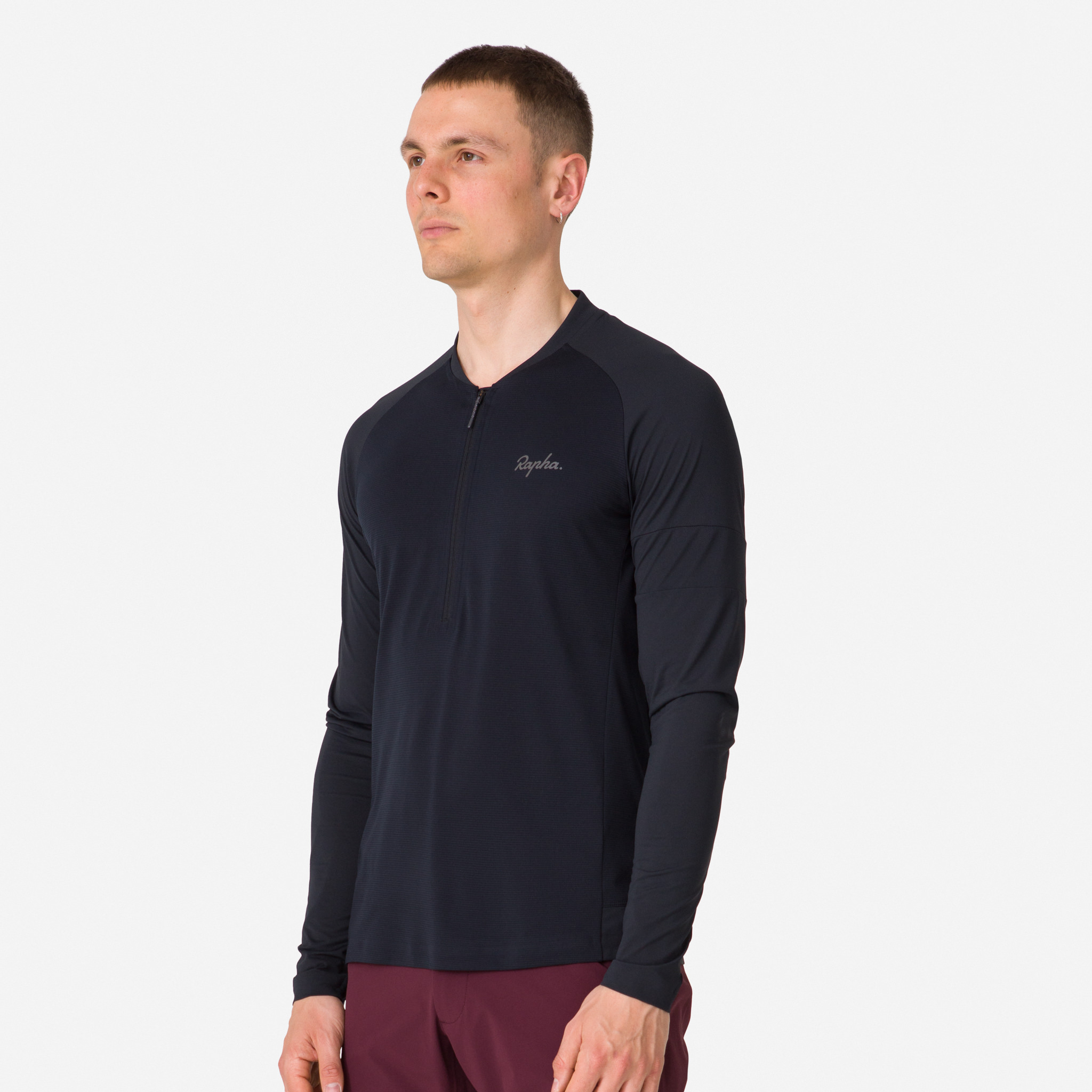 4628-Men-apos-s-Explore-Long-Sleeve-Zip-Neck-Tech-T-shirt-Black-Black-6.jpg Men's Explore Long Sleeve Zip Neck Tech T-shirt Black/Black