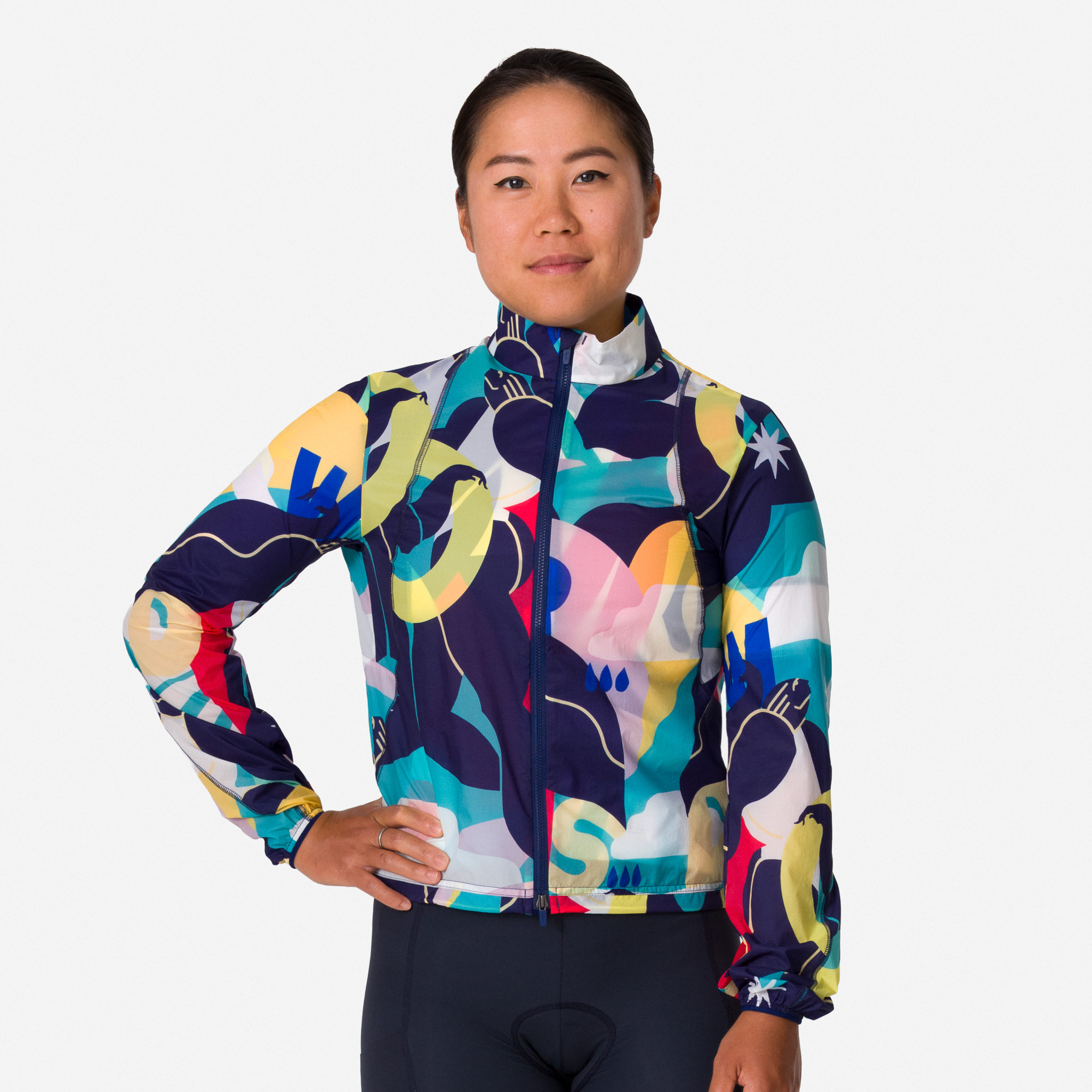 5089-W100-Women-apos-s-Rapha-Wind-Jacket-Kelly-Anna-Multicolour-3.jpg W100 Women's Rapha Wind Jacket - Kelly Anna Multicolour