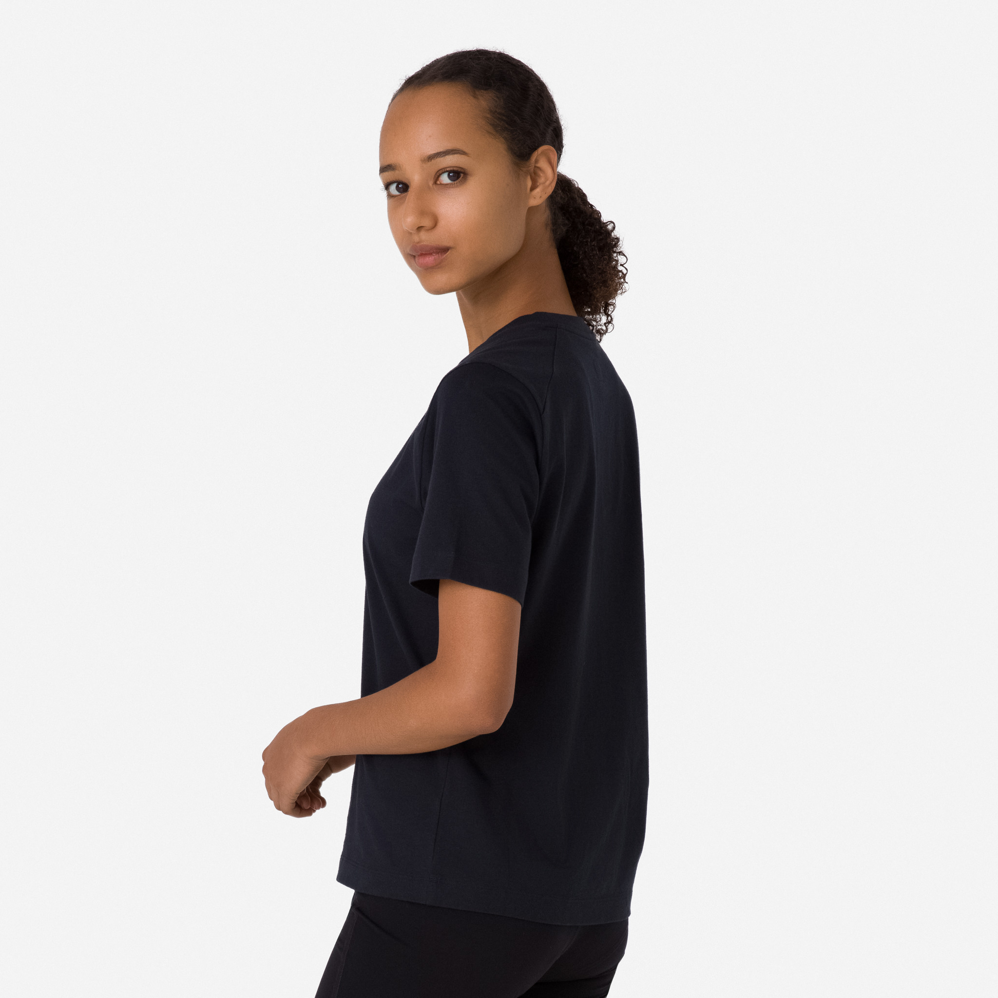 5283-Women-apos-s-Cotton-T-Shirt-Black-White-5.jpg Women's Cotton T-Shirt Black/White