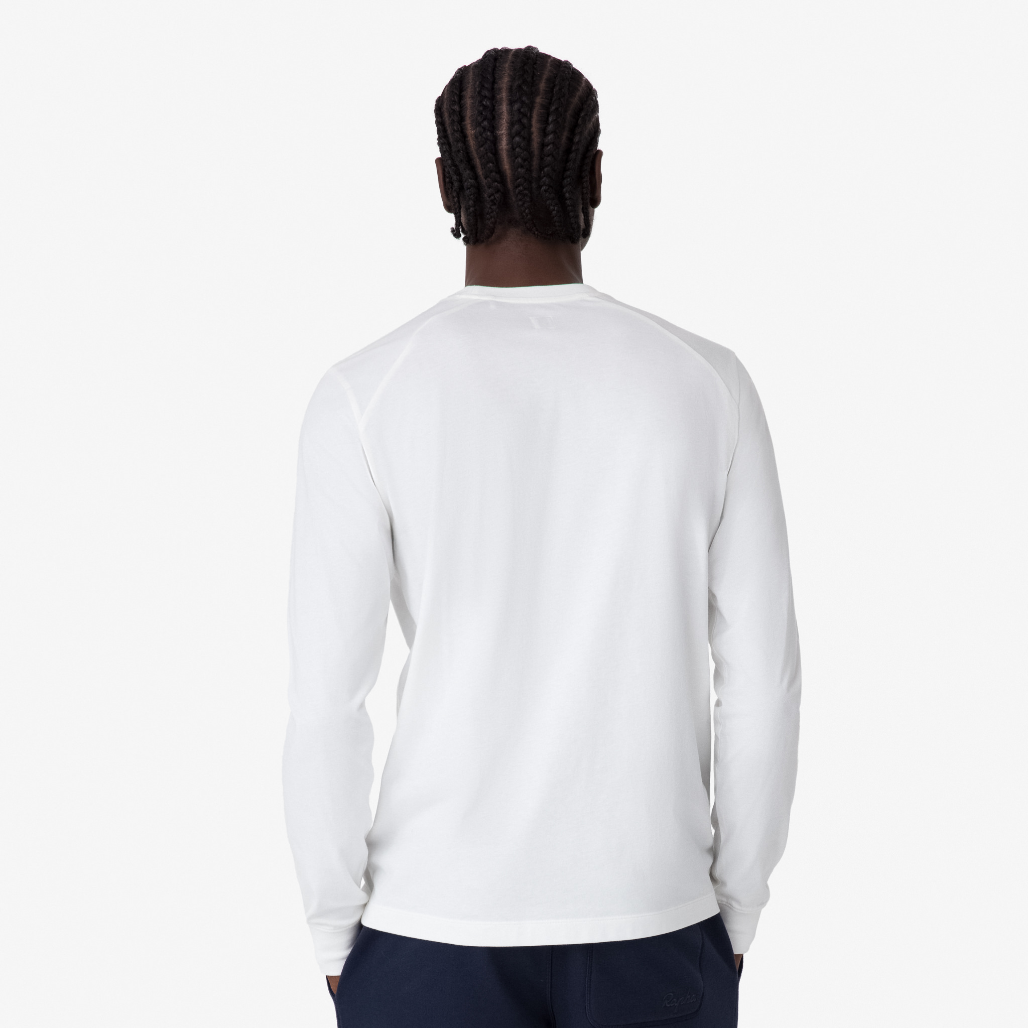 5290-Men-apos-s-Long-Sleeve-Cotton-T-Shirt-White-Light-Grey-2.jpg Men's Long Sleeve Cotton T-Shirt White/Light Grey