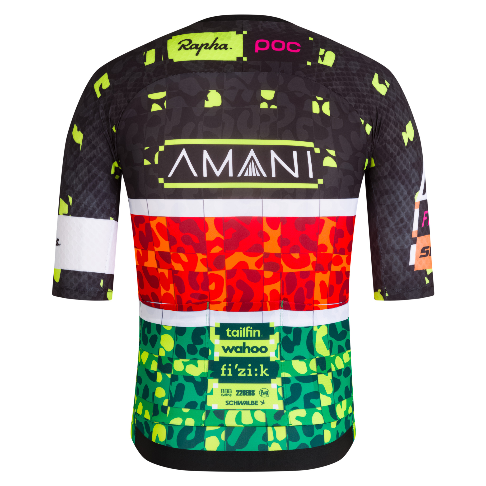 AMANI Men's Pro Team Aero Jersey - Kenya Multicolour