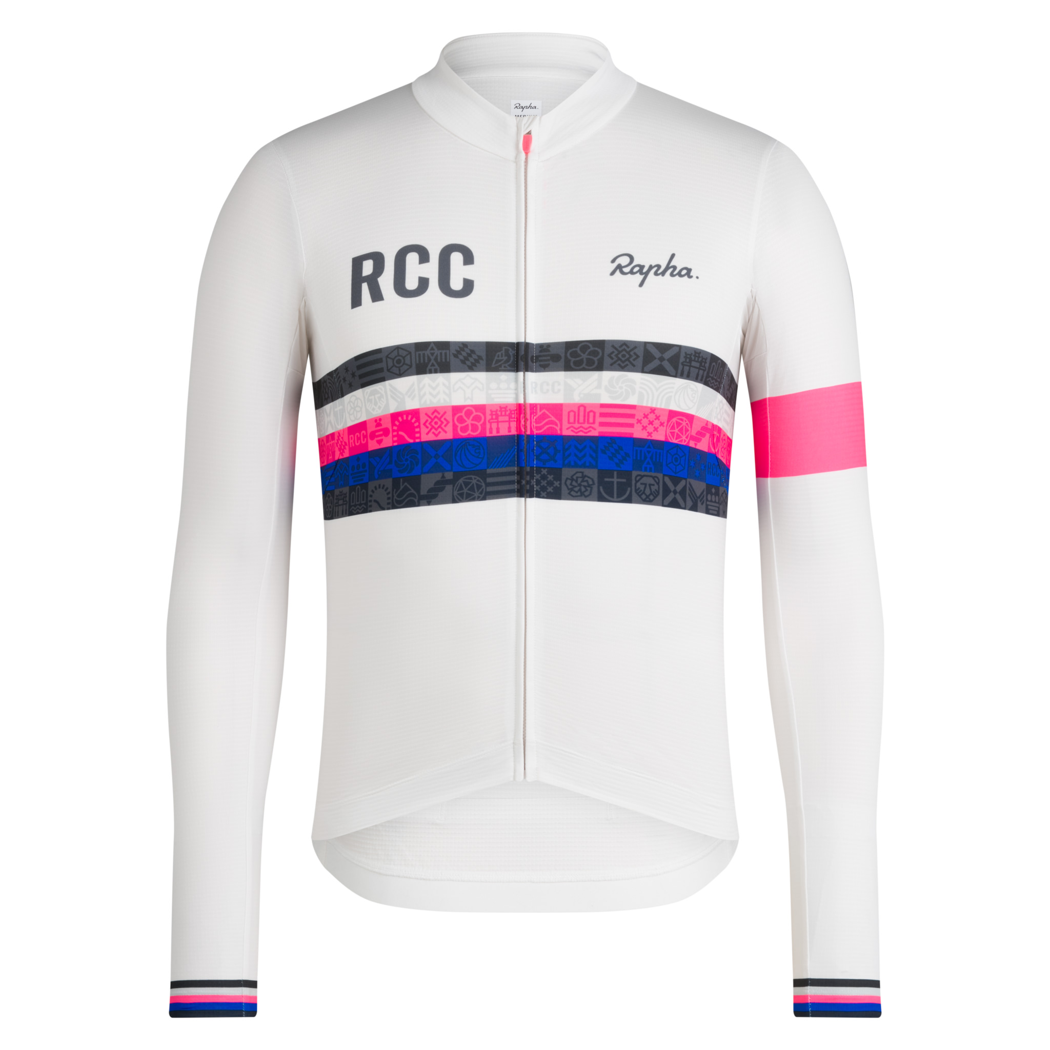 RCC 10 Men's Pro Team Long Sleeve Midweight Jersey White