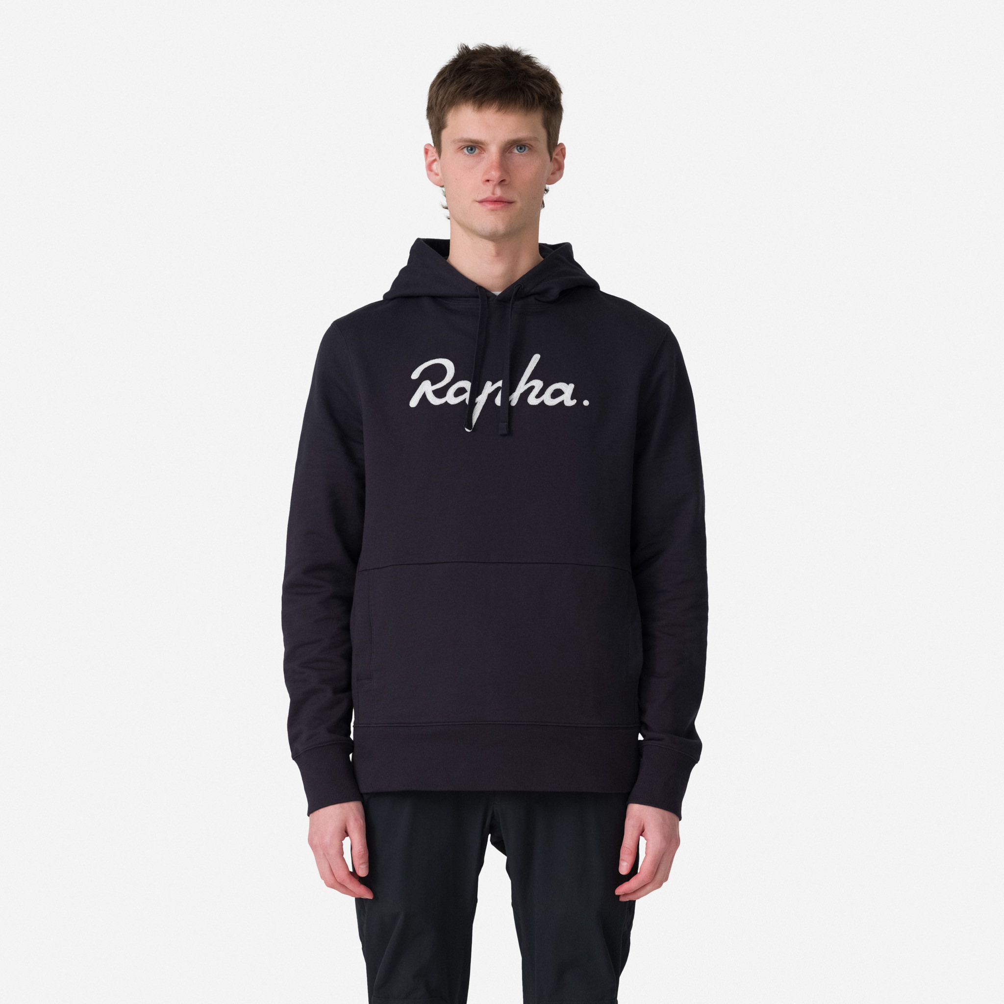 Men's Logo Pullover Hoodie Black/White